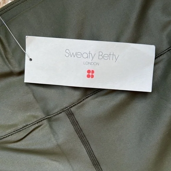 Sweaty Betty High Shine Workout Leggings Dark Forest Green XL NWT - Picture 5 of 12